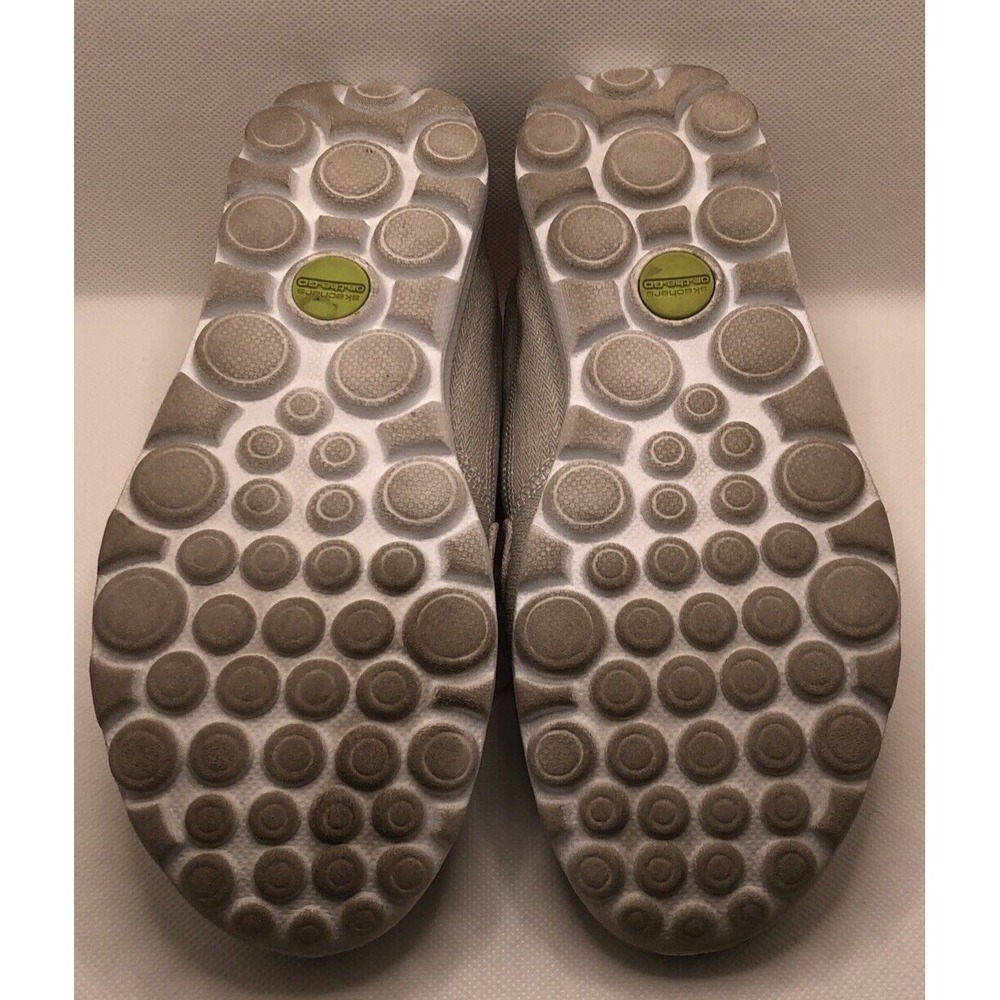 Sketchers On the Go Womens sz 6.5 Silver Boat Shoes Goga Mat Insoles - Picture 5 of 5